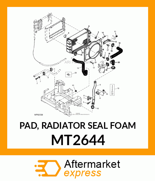 PAD, RADIATOR SEAL FOAM MT2644