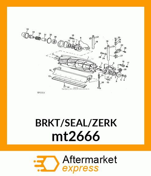 HOUSING, RH W/BUSHING PAINTED mt2666