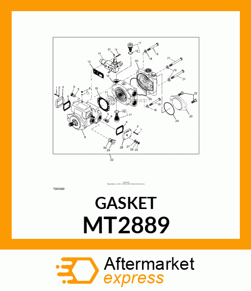 GASKET, GASKET, COVER PLATE MT2889
