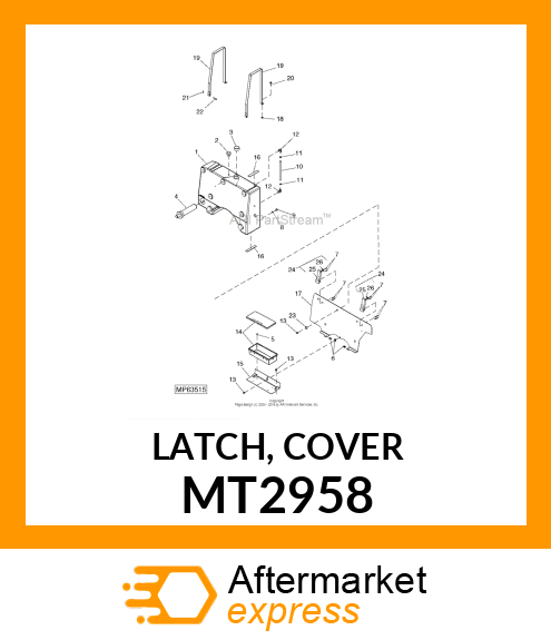 LATCH, COVER MT2958