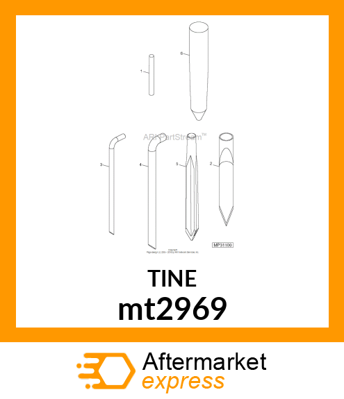 TINE, 5/8,SOLID,PL,6.0,3/4 MT mt2969