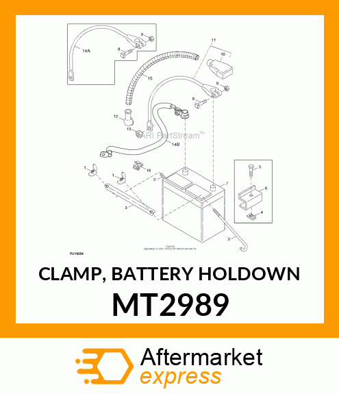 CLAMP, BATTERY HOLDOWN MT2989