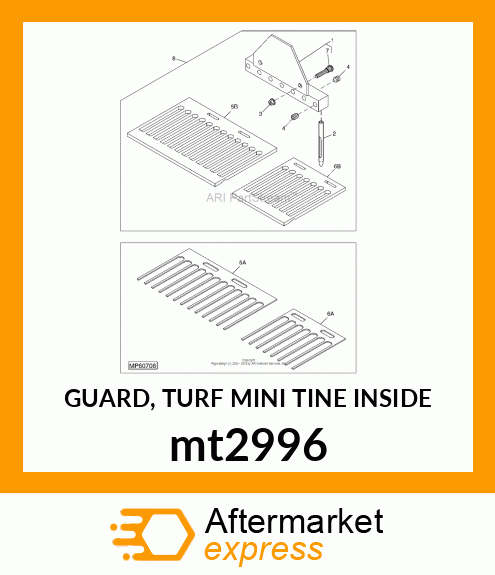 GUARD, TURF MINI TINE INSIDE mt2996