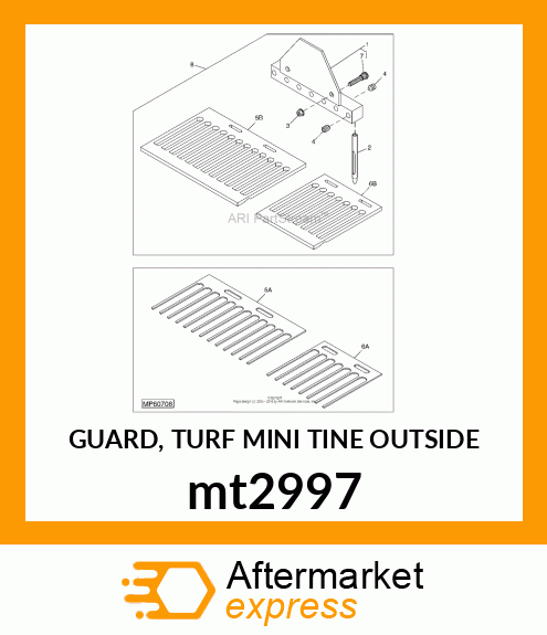 GUARD, TURF MINI TINE OUTSIDE mt2997