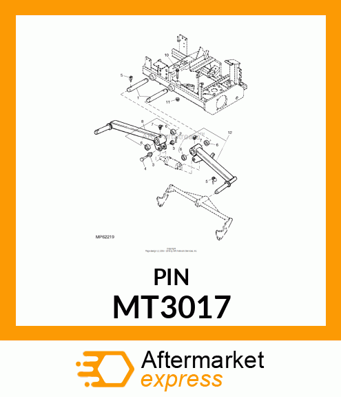 PIN, LIFT ARM MT3017