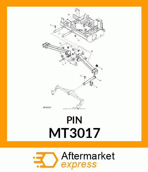 PIN, LIFT ARM MT3017