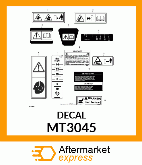 LABEL, WARNING (EXPORT) MT3045