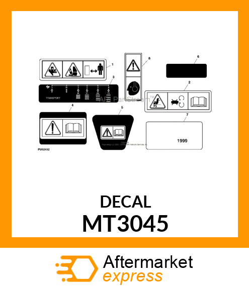 LABEL, WARNING (EXPORT) MT3045