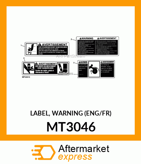 LABEL, WARNING (ENG/FR) MT3046