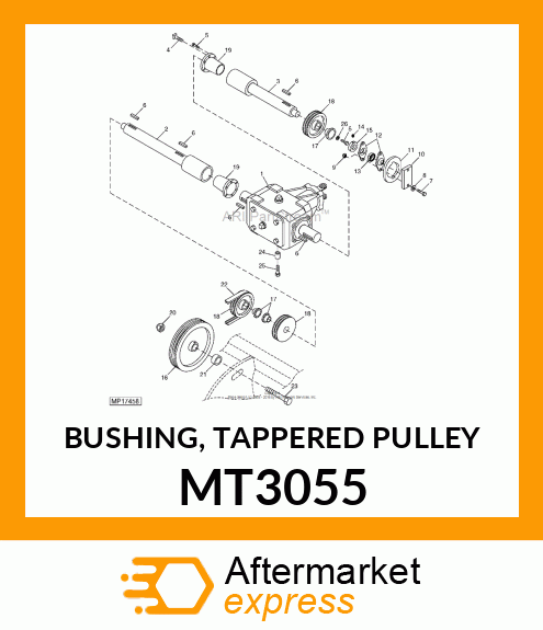 BUSHING, TAPPERED PULLEY MT3055