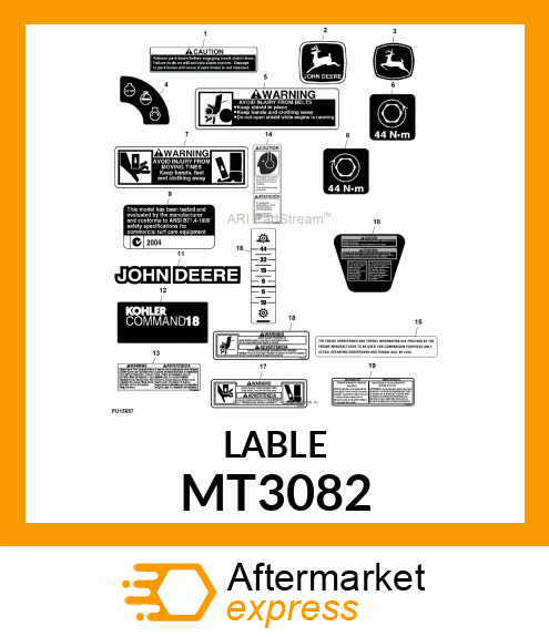 LABEL, WARNING (ENG/SP) MT3082