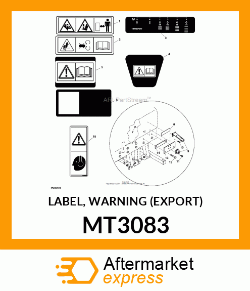 LABEL, WARNING (EXPORT) MT3083