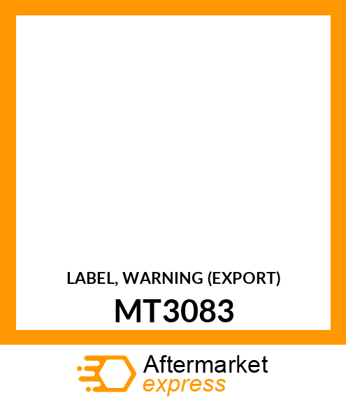 LABEL, WARNING (EXPORT) MT3083