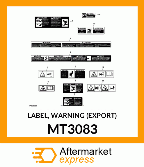 LABEL, WARNING (EXPORT) MT3083