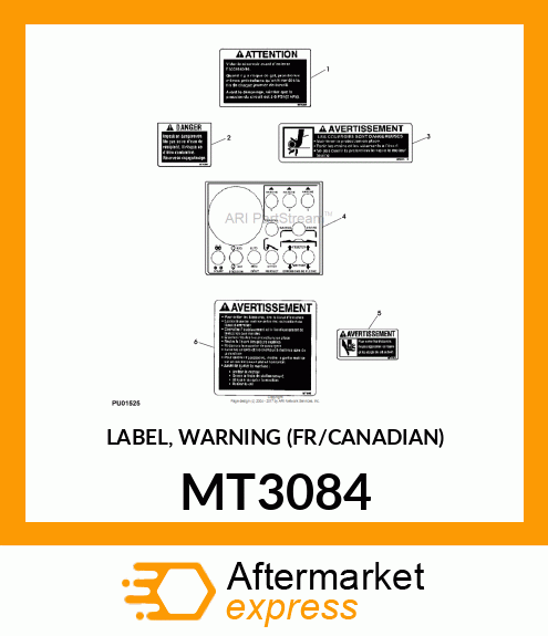 LABEL, WARNING (FR/CANADIAN) MT3084