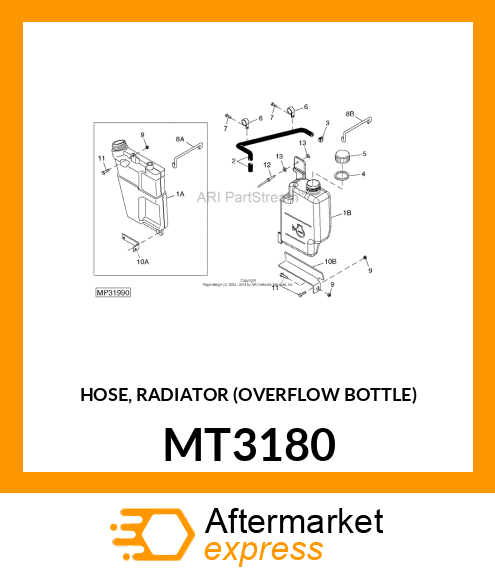 HOSE, RADIATOR (OVERFLOW BOTTLE) MT3180