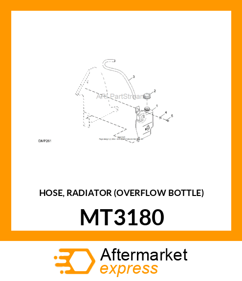 HOSE, RADIATOR (OVERFLOW BOTTLE) MT3180