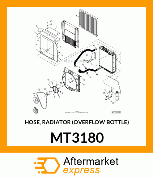 HOSE, RADIATOR (OVERFLOW BOTTLE) MT3180