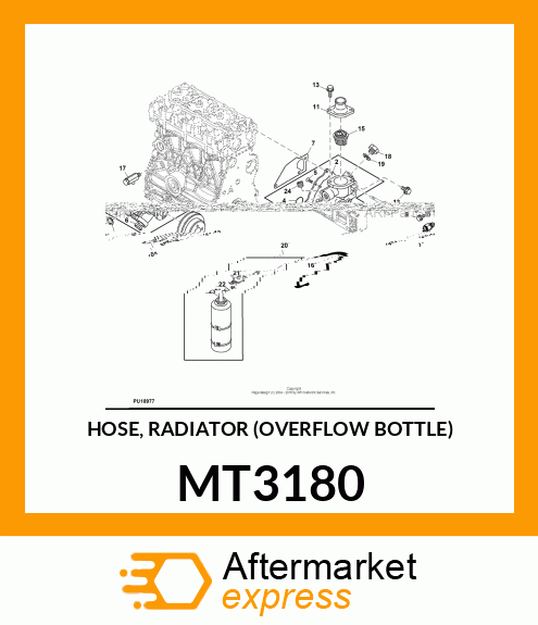 HOSE, RADIATOR (OVERFLOW BOTTLE) MT3180