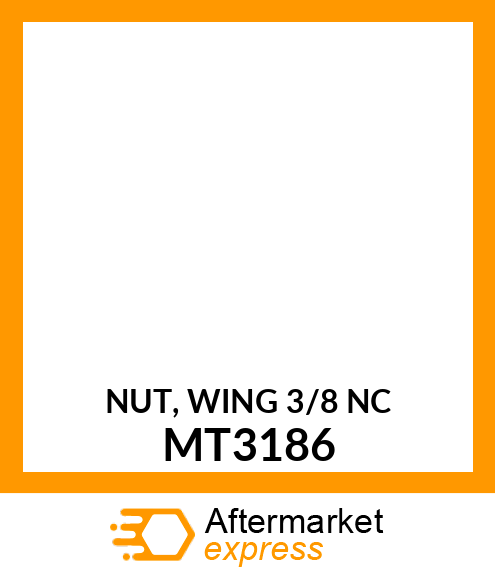 NUT, WING 3/8 NC MT3186