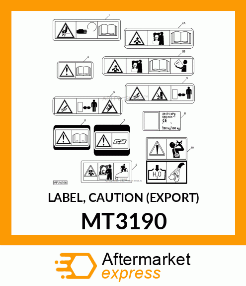 LABEL, CAUTION (EXPORT) MT3190