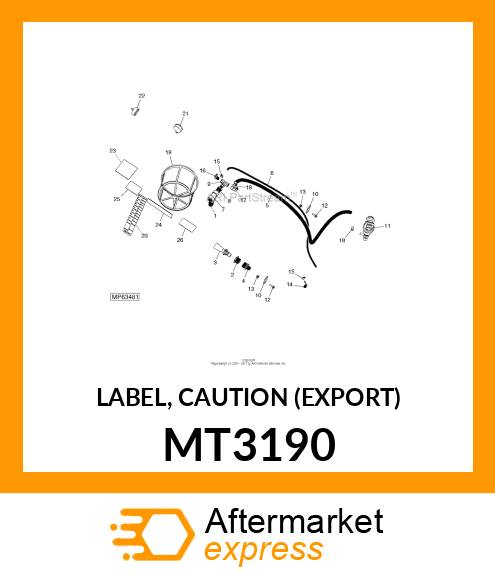 LABEL, CAUTION (EXPORT) MT3190