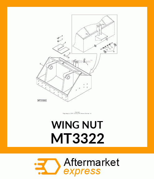 NUT, WING LOCKING 5/16 NC MT3322