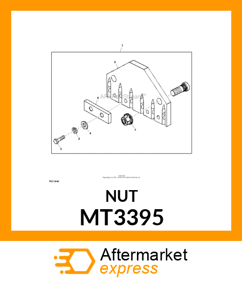 NUT, FLANGE LOCK, 1/2 MT3395