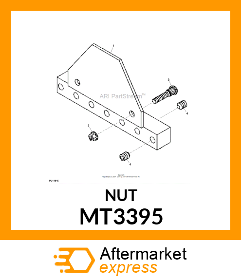 NUT, FLANGE LOCK, 1/2 MT3395