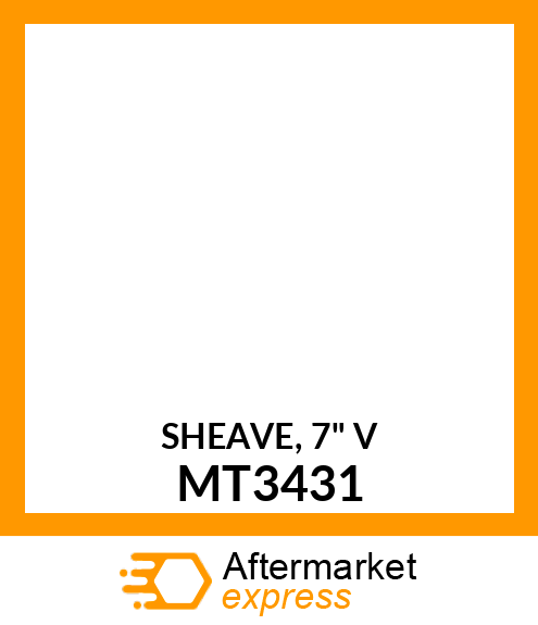 SHEAVE, 7" V MT3431