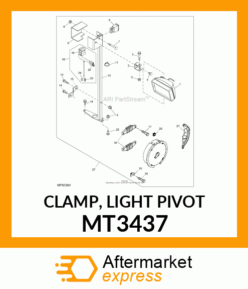 CLAMP, LIGHT PIVOT MT3437