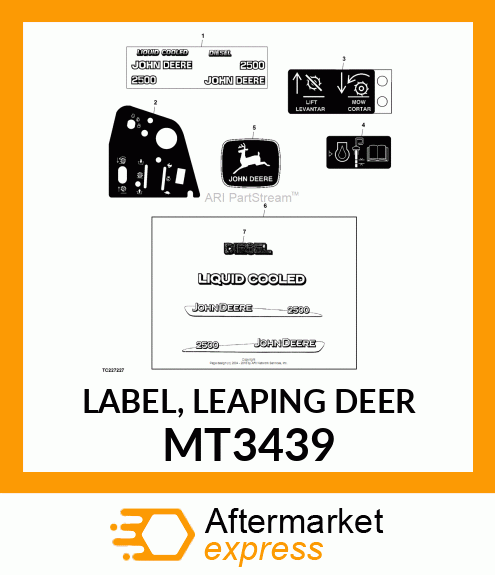 LABEL, LEAPING DEER MT3439