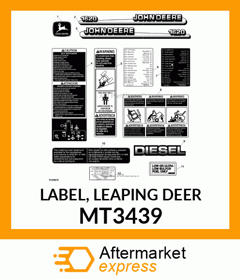 LABEL, LEAPING DEER MT3439