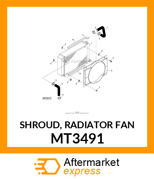 SHROUD, RADIATOR FAN MT3491