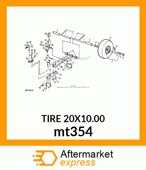 TIRE, 20 X 10.00 mt354