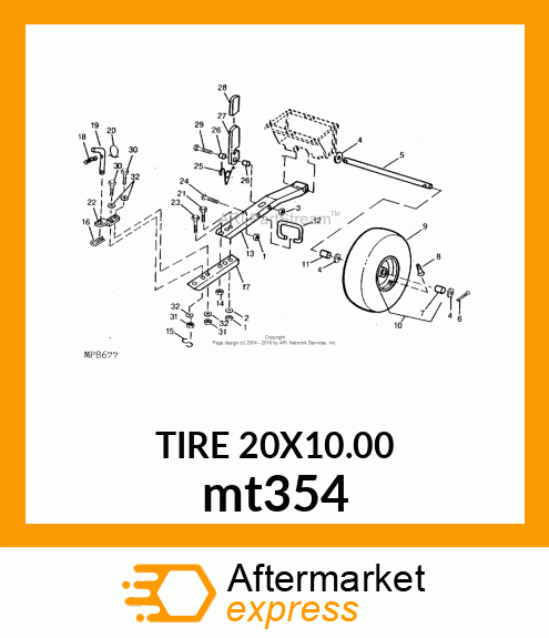 TIRE, 20 X 10.00 mt354