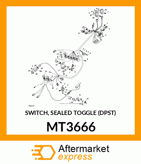 SWITCH, SEALED TOGGLE (DPST) MT3666