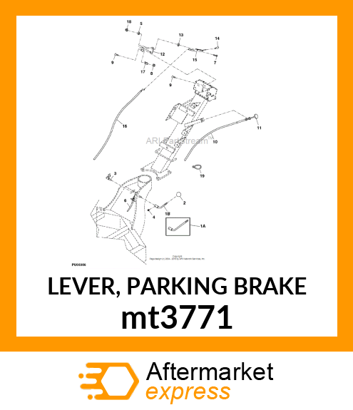 LEVER, PARKING BRAKE mt3771