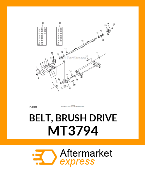 BELT, BRUSH DRIVE MT3794