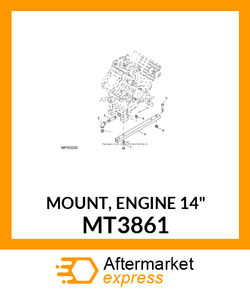 MOUNT, ENGINE 14" MT3861