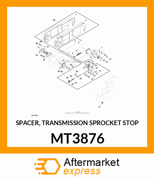 SPACER, TRANSMISSION SPROCKET STOP MT3876