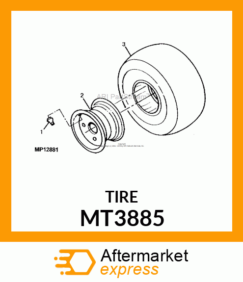 TIRE, TIRE, 20 X 10 MT3885