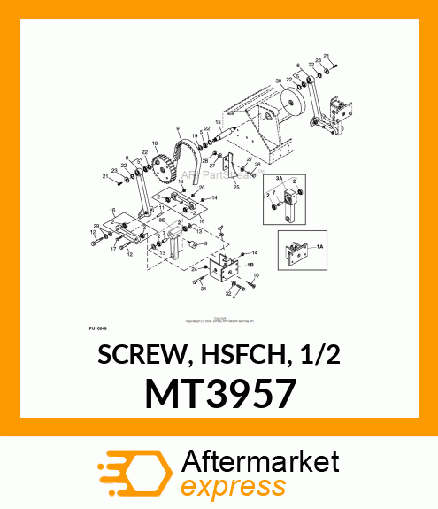 SCREW, HSFCH, 1/2 MT3957