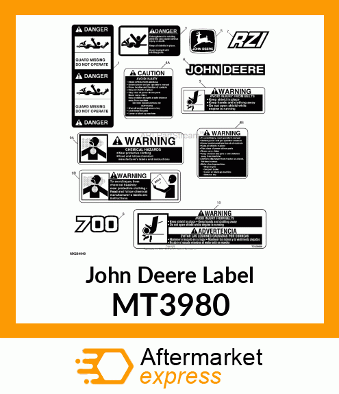 LABEL, WARNING (CHEMICAL) MT3980