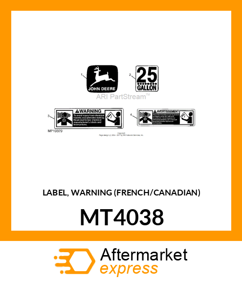 LABEL, WARNING (FRENCH/CANADIAN) MT4038