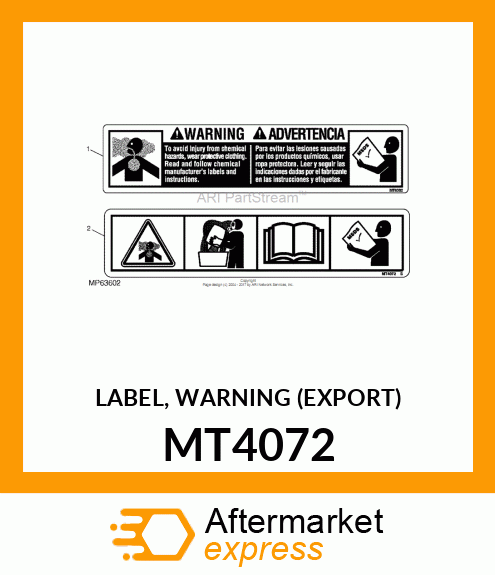 LABEL, WARNING (EXPORT) MT4072