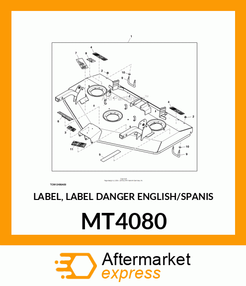 LABEL, LABEL DANGER ENGLISH/SPANIS MT4080