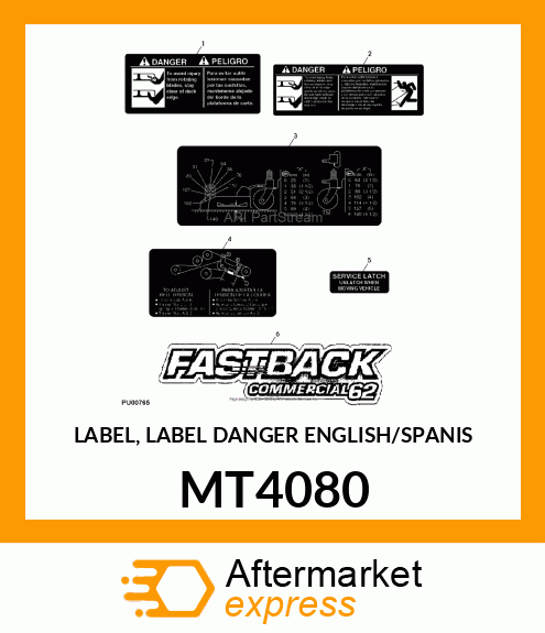 LABEL, LABEL DANGER ENGLISH/SPANIS MT4080