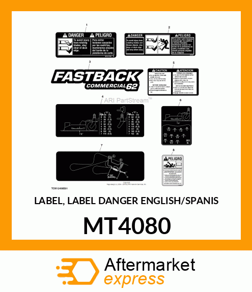 LABEL, LABEL DANGER ENGLISH/SPANIS MT4080