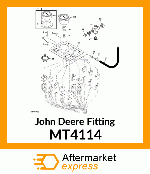 FITTING, LINE 1/8MPT X 1/8 GAGE MT4114